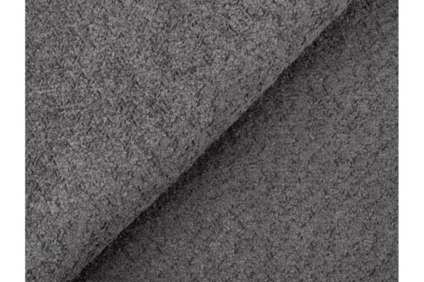 CHARLOTTE Pouf en tissu bouclette GRIS – Image 5