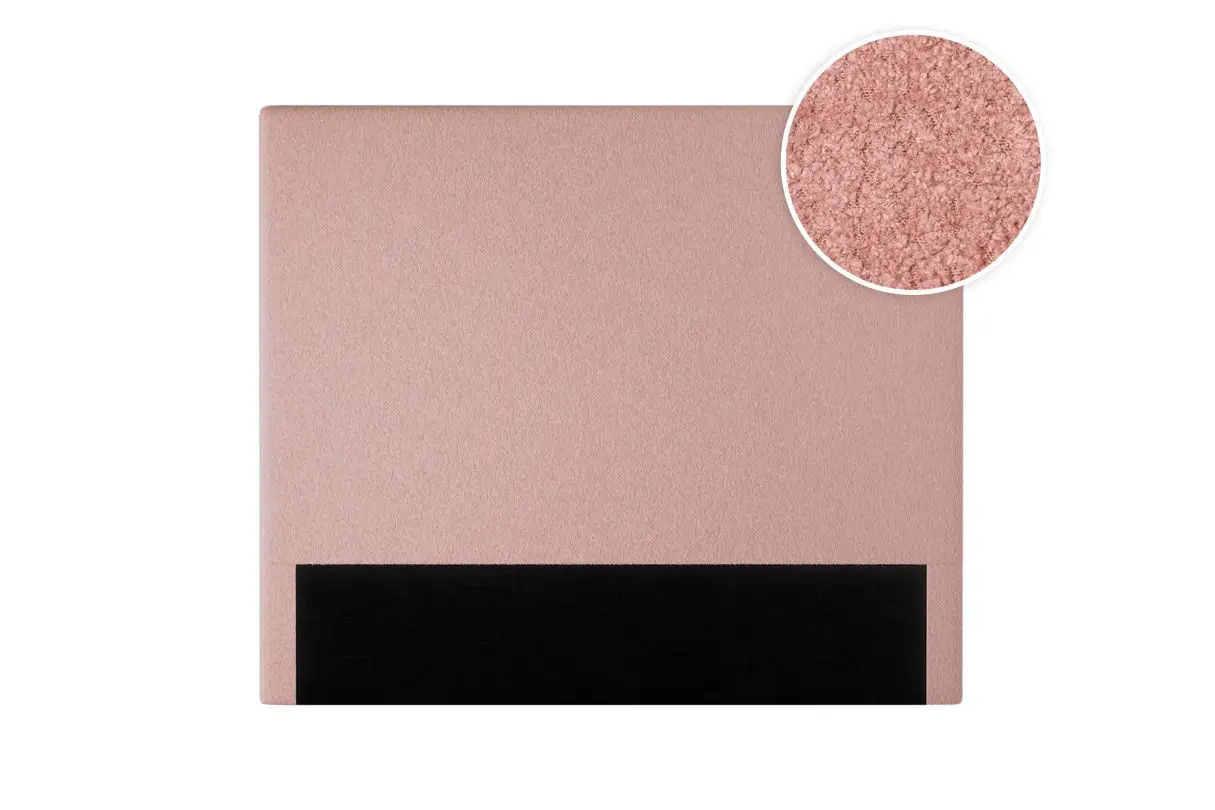 LAUREL Tête de lit en tissu bouclettes rose  largeur 160 cm