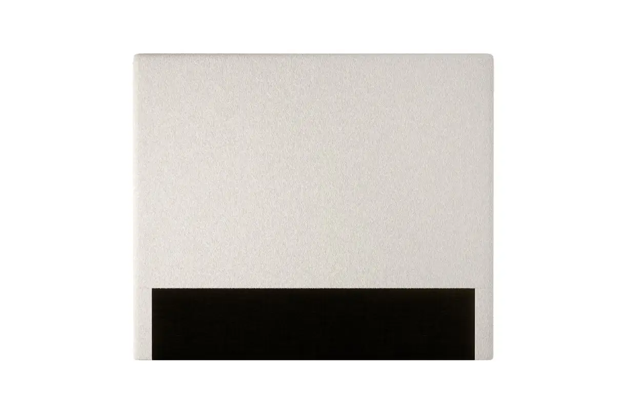 LAUREL Tête de lit en tissu bouclettes BLANC largeur 140 cm – Image 4