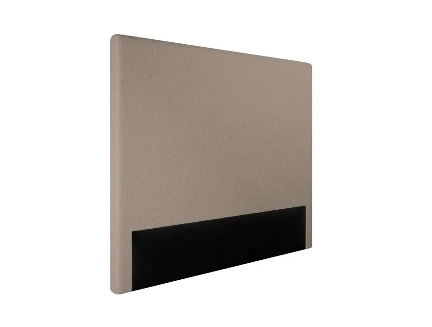 LAUREL Tête de lit en tissu bouclettes taupe largeur 140 cm – Image 5