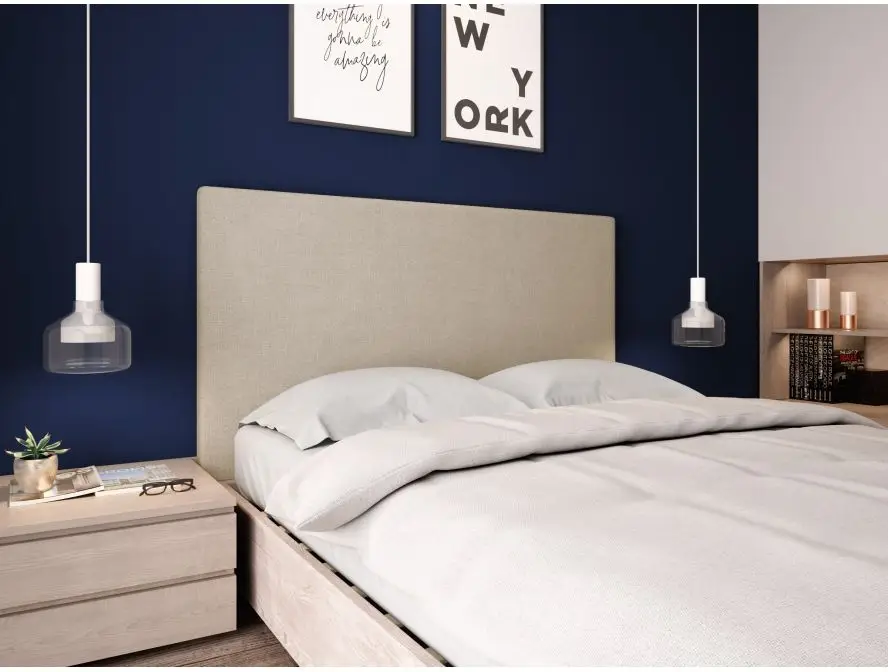 LAUREL Tête de lit en tissu BEIGE 160 cm – Image 2