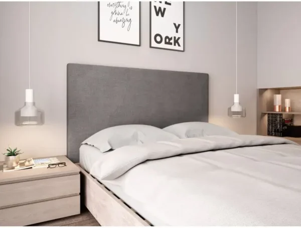 LAUREL Tête de lit en tissu GRIS 160 cm – Image 2