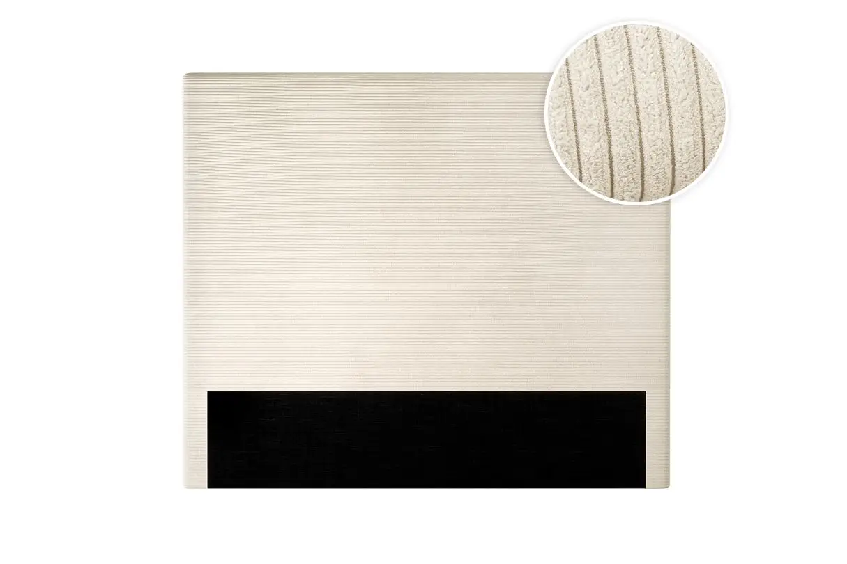 LAUREL Tête de lit en velours côtelé beige 160cm