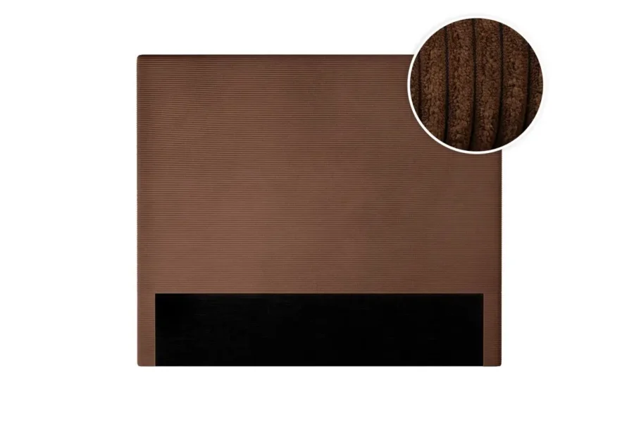 LAUREL Tête de lit en velours côtelé MARRON  160cm