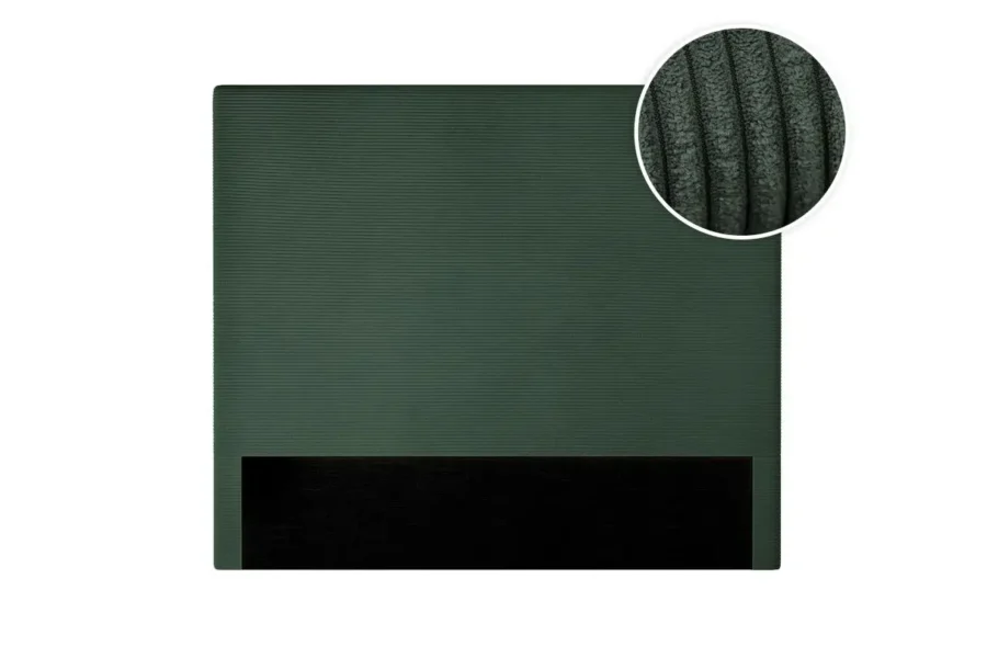 LAUREL Tête de lit en velours côtelé VERT FONCE  160cm