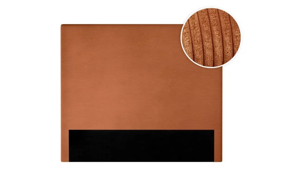 LAUREL Tête de lit en velours côtelé TERRACOTTA  160cm