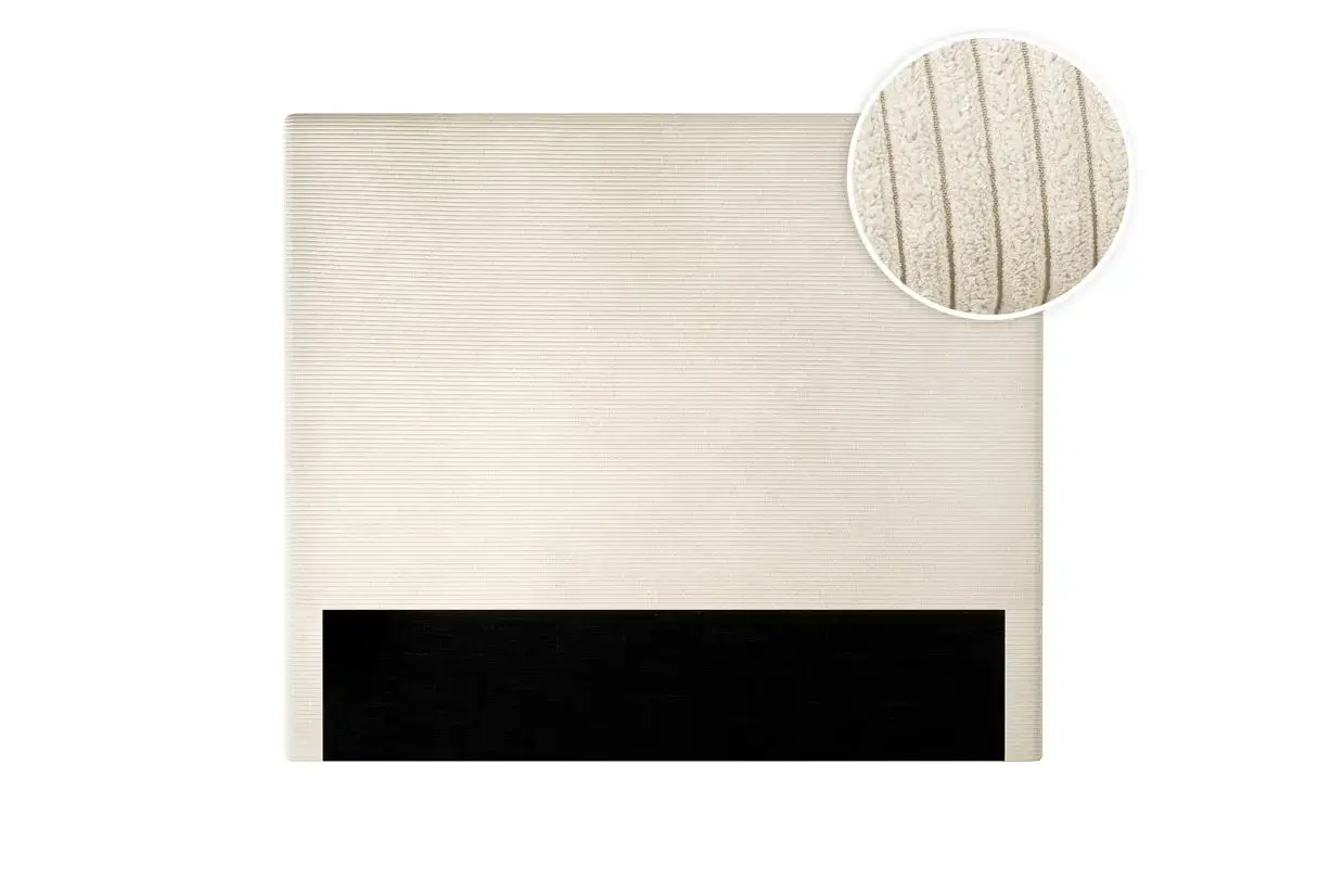 LAUREL Tête de lit en velours côtelé  BEIGE largeur 140 cm