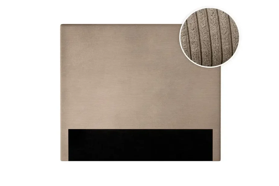 LAUREL Tête de lit en velours côtelé taupe  160cm