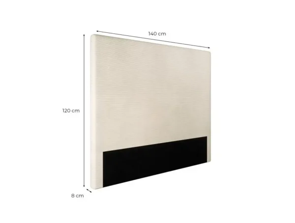 LAUREL Tête de lit en velours côtelé  GRIS FONCE largeur 140 cm – Image 5