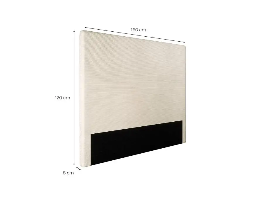 LAUREL Tête de lit en velours côtelé MARRON  160cm – Image 6