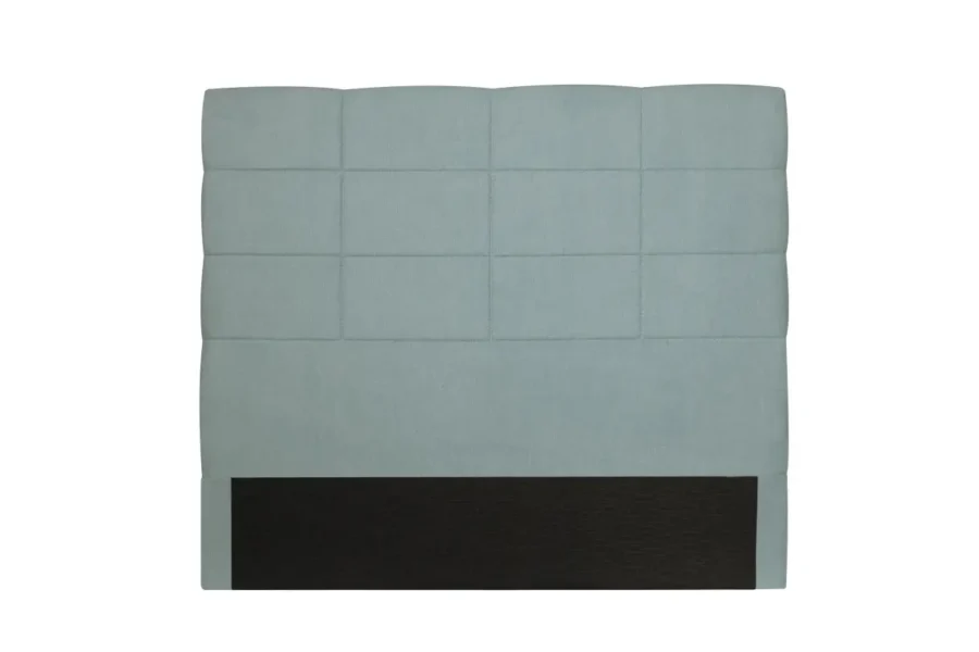 LORENA Tête de lit aspect quadrillé en tissu VERT D'EAU  140 cm