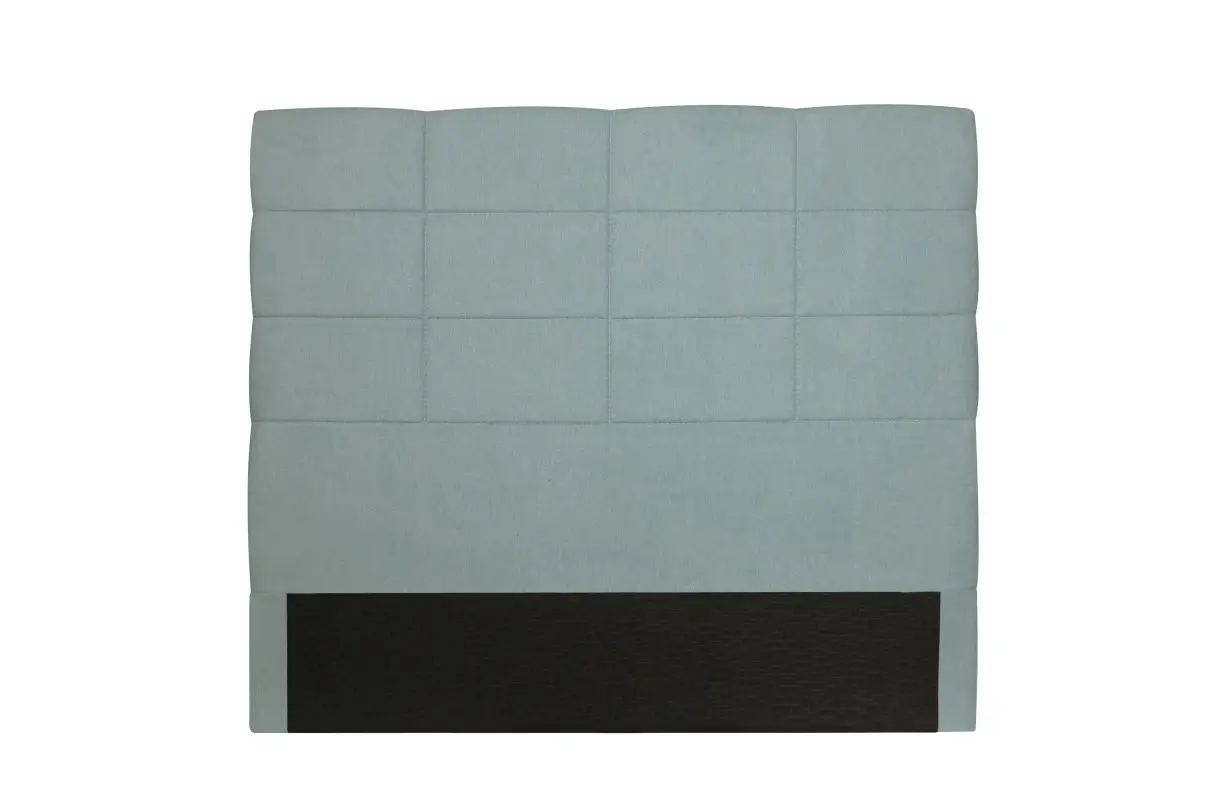 LORENA Tête de lit aspect quadrillé en tissu VERT D'EAU  140 cm