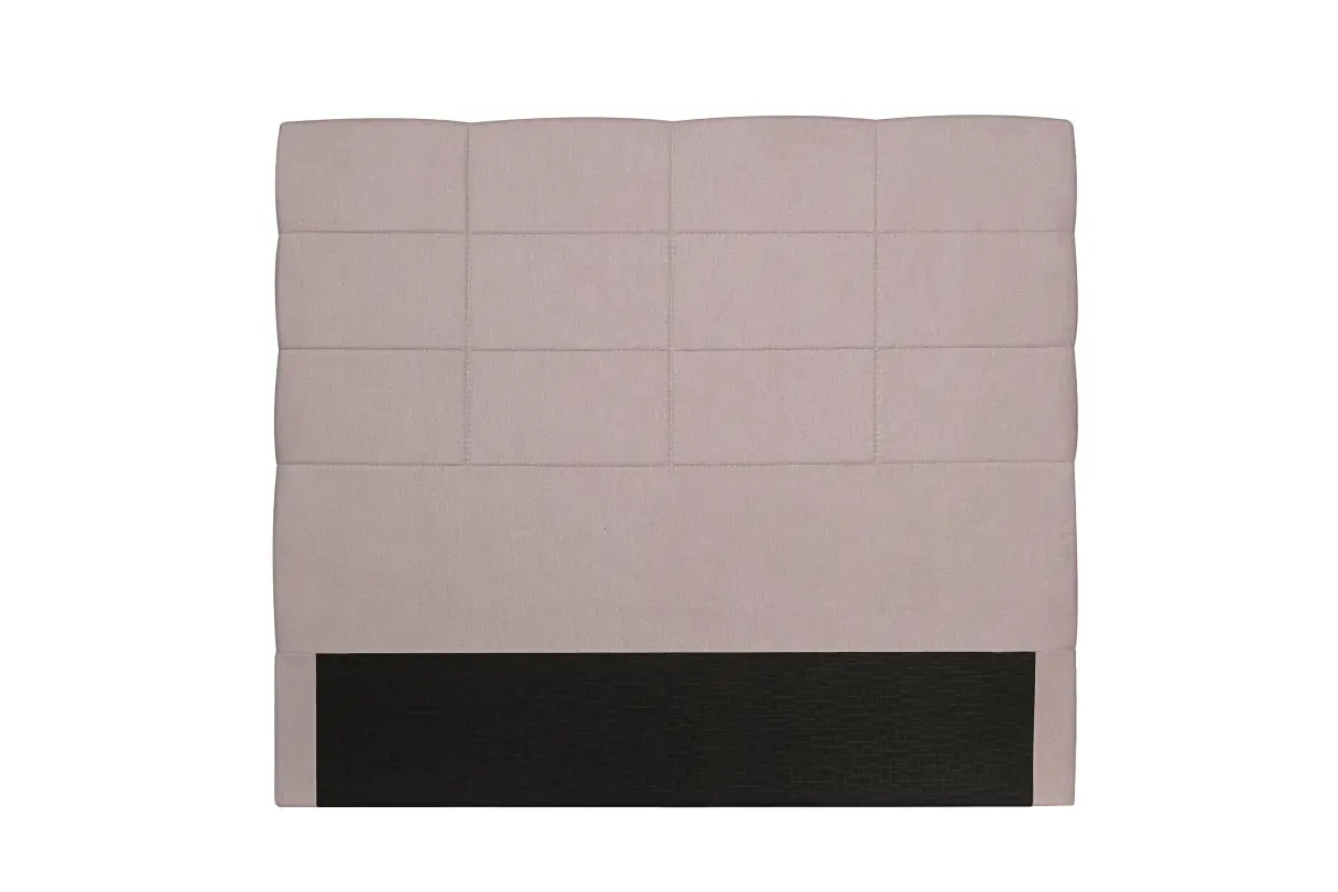 LORENA Tête de lit aspect quadrillé en tissu VIEUX ROSES  140 cm