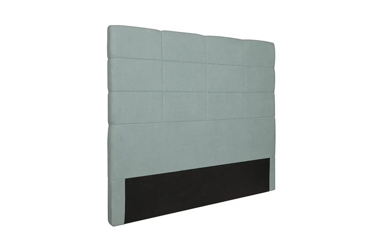 LORENA Tête de lit aspect quadrillé en tissu VERT D'EAU  140 cm – Image 4