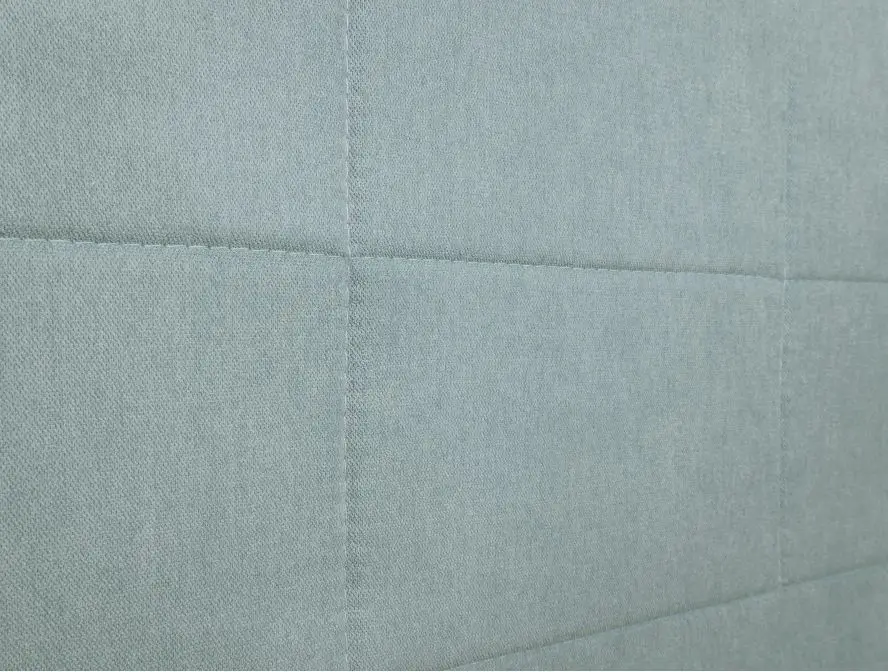 LORENA Tête de lit aspect quadrillé en tissu VERT D'EAU  140 cm – Image 5
