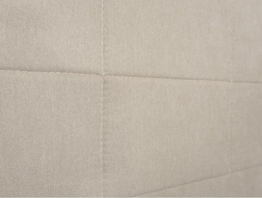 LORENA Tête de lit aspect quadrillé en tissu beige 160 cm – Image 5