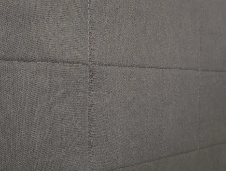 LORENA Tête de lit aspect quadrillé en tissu GRIS 160 cm – Image 5