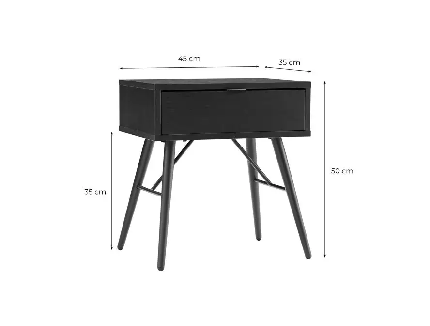 PAYTON Table de chevet avec pieds métal – Image 6