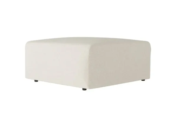 ROMANE Pouf en tissu antitaches   beige