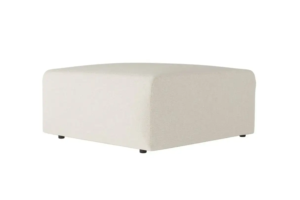 ROMANE Pouf en tissu antitaches   beige