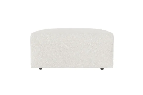 ROMANE Pouf en tissu bouclette  blanc – Image 6