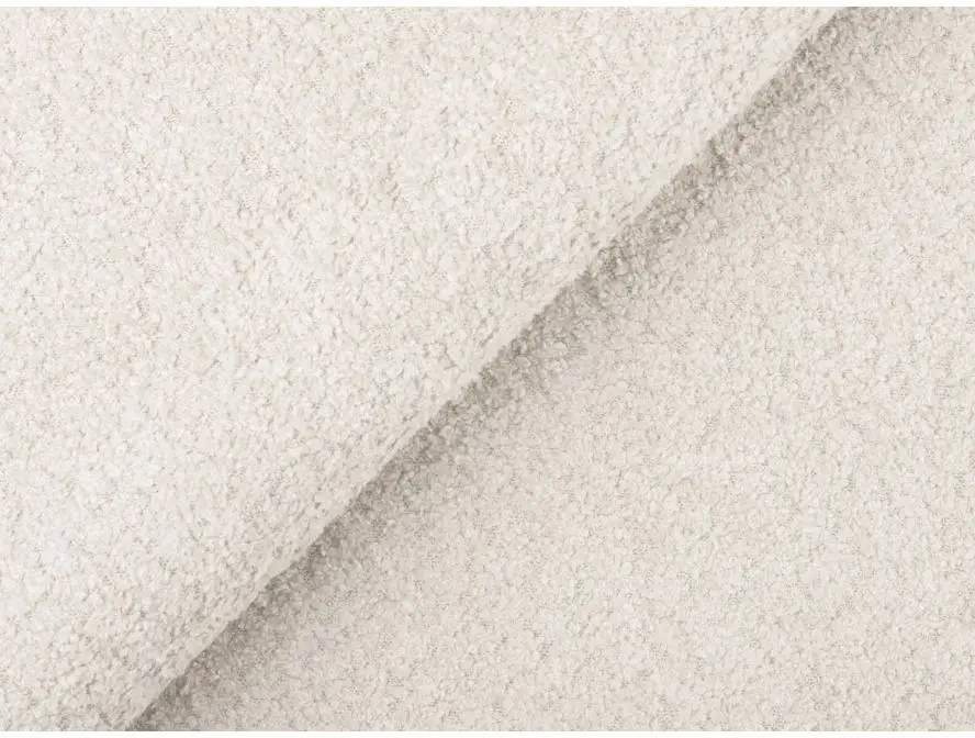 ROMANE Pouf en tissu bouclette  blanc – Image 5