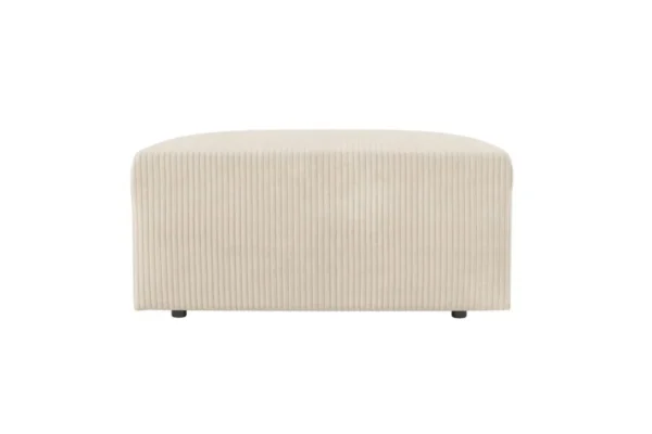 ROMANE Pouf en velours côtelé BEIGE – Image 5