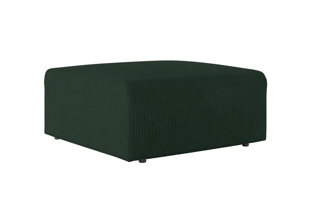 ROMANE Pouf en velours côtelé VERT FONCE – Image 5