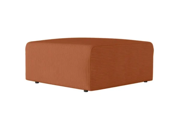 ROMANE Pouf en velours côtelé  TERRACOTTA – Image 5