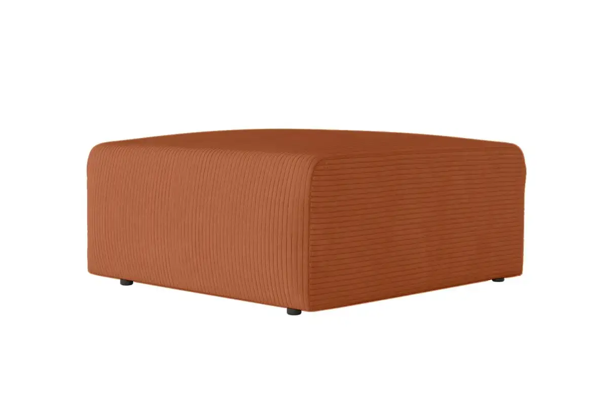 ROMANE Pouf en velours côtelé  TERRACOTTA – Image 5