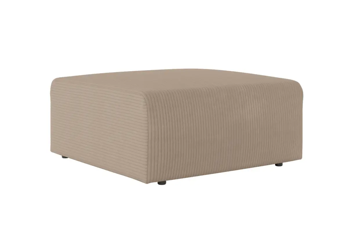 ROMANE Pouf en velours côtelé TAUPE – Image 5