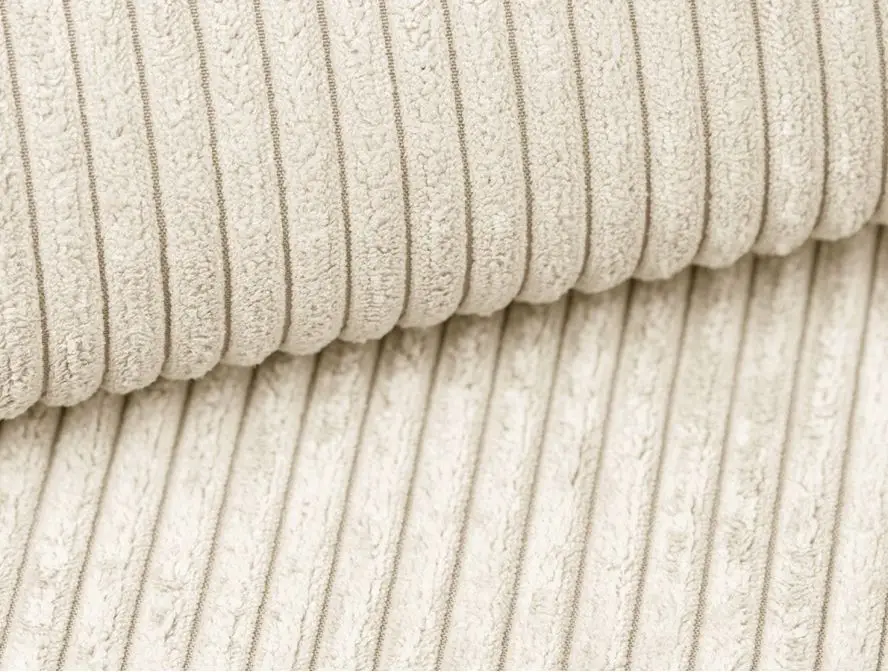 ROMANE Pouf en velours côtelé BEIGE – Image 6