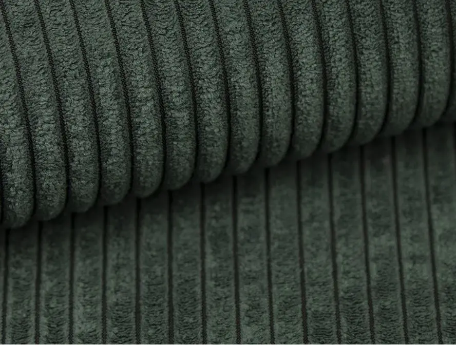 ROMANE Pouf en velours côtelé VERT FONCE – Image 6