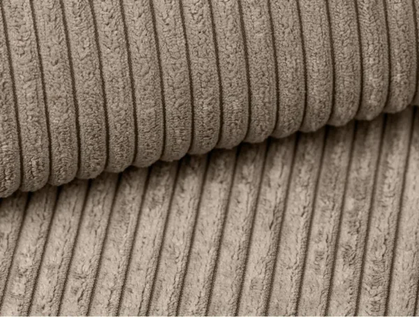 ROMANE Pouf en velours côtelé TAUPE – Image 6