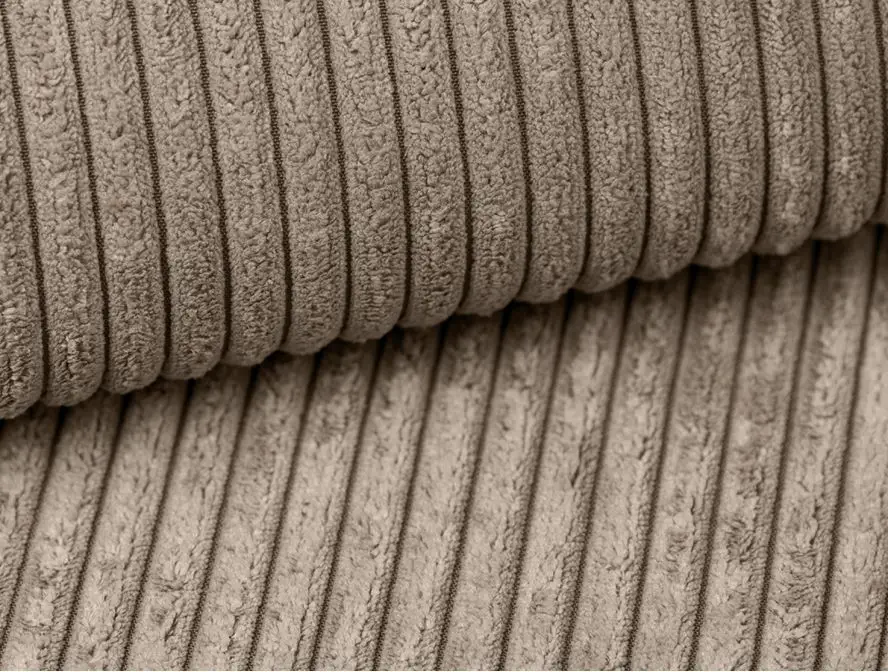 ROMANE Pouf en velours côtelé TAUPE – Image 6