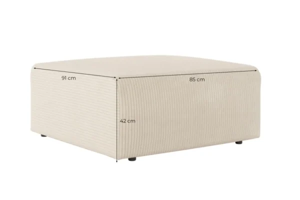 ROMANE Pouf en velours côtelé VERT FONCE – Image 7