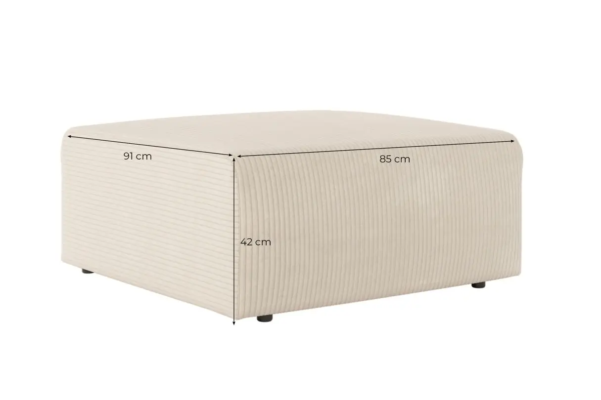 ROMANE Pouf en velours côtelé VERT FONCE – Image 7
