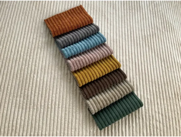 ROMANE Pouf en velours côtelé BEIGE – Image 8