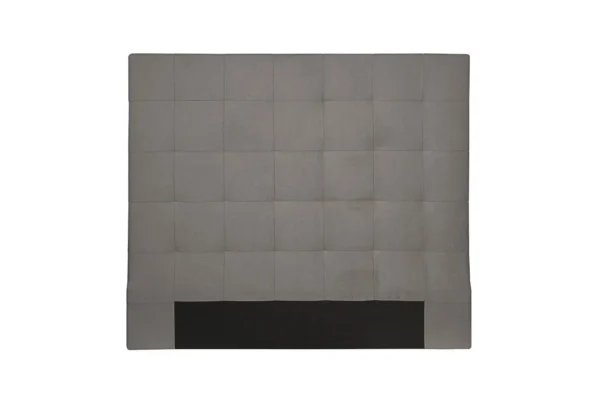 TRACY Tête de lit capitonnée en tissu GRIS 140 cm