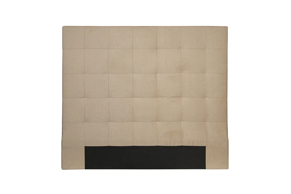 TRACY Tête de lit capitonnée en tissu BEIGE 160 cm