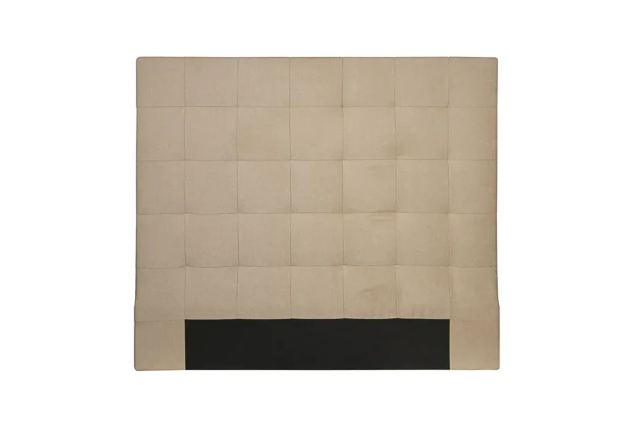 TRACY Tête de lit capitonnée en tissu beige 140 cm