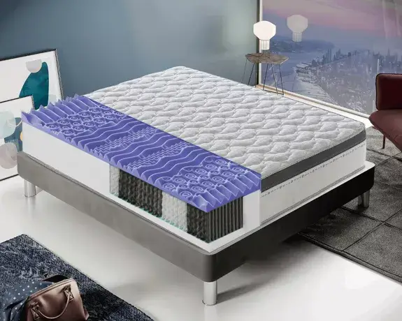 Matelas à ressorts et Memory Foam emballés - 13 zones différenciées - 27 cm de haut - 160x200 cm – Image 2