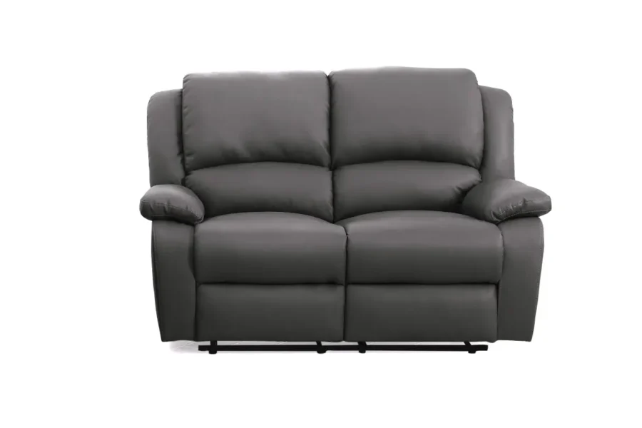 9121 Canapé de relaxation manuel 2 places en simili GRIS