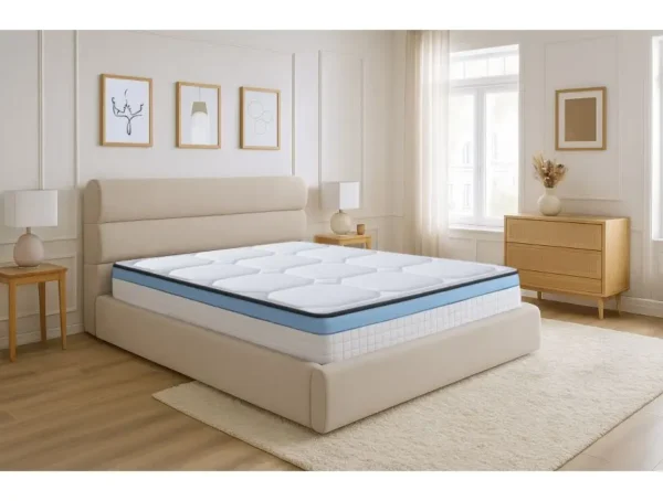 GELFRESH Matelas GELFRESH en mousse à mémoire de forme MemoryTex + mousse frozen gel - 24cm d'épaisseur  160/200 cm – Image 2