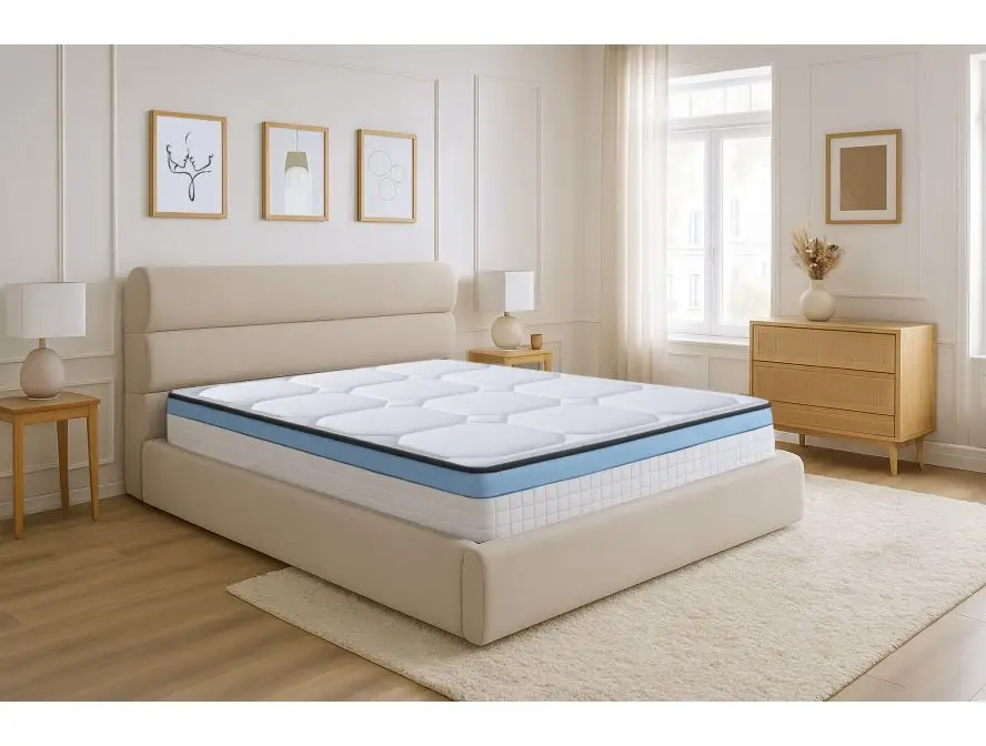 GELFRESH Matelas GELFRESH en mousse à mémoire de forme MemoryTex + mousse frozen gel - 24cm d'épaisseur  160/200 cm – Image 2