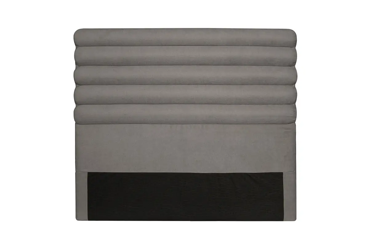 LAZARO Tête de lit aspect bombé en tissu GRIS 140 cm