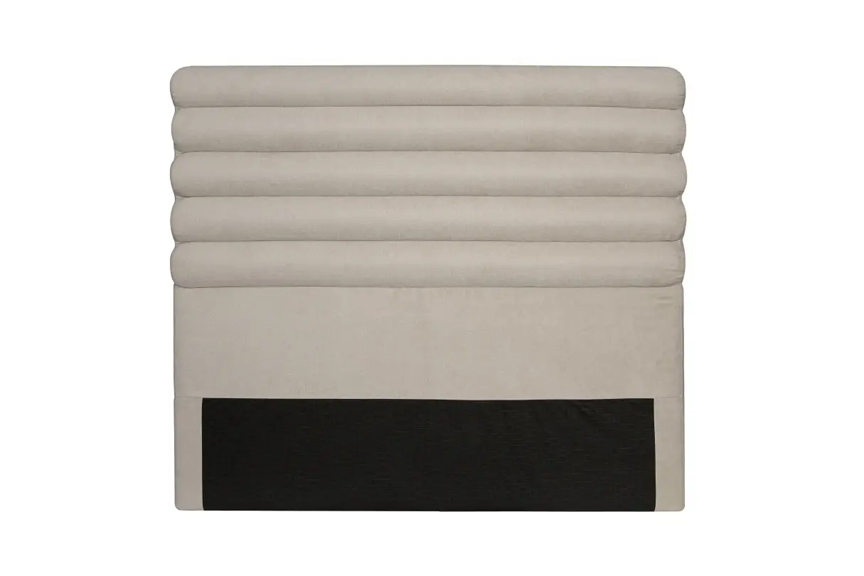 LAZARO Tête de lit aspect bombé en tissu BEIGE 160 cm