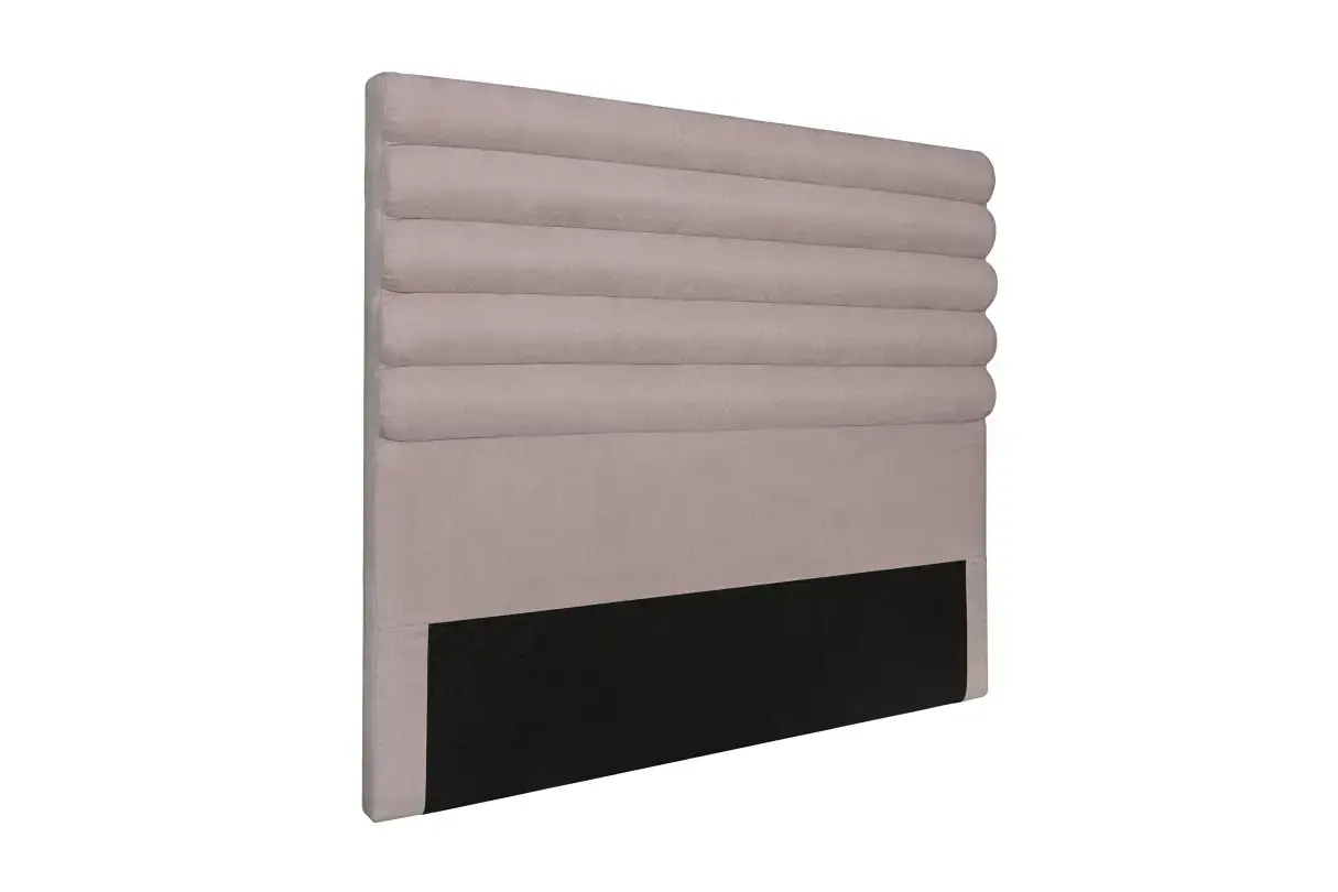 LAZARO Tête de lit aspect bombé en tissu vieux rose 160 cm – Image 4