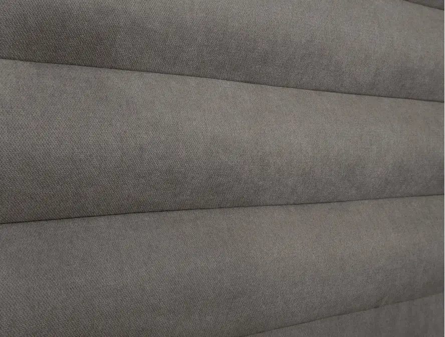 LAZARO Tête de lit aspect bombé en tissu GRIS 140 cm – Image 5