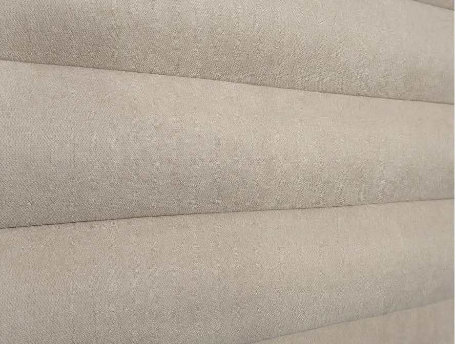 LAZARO Tête de lit aspect bombé en tissu BEIGE 160 cm – Image 5